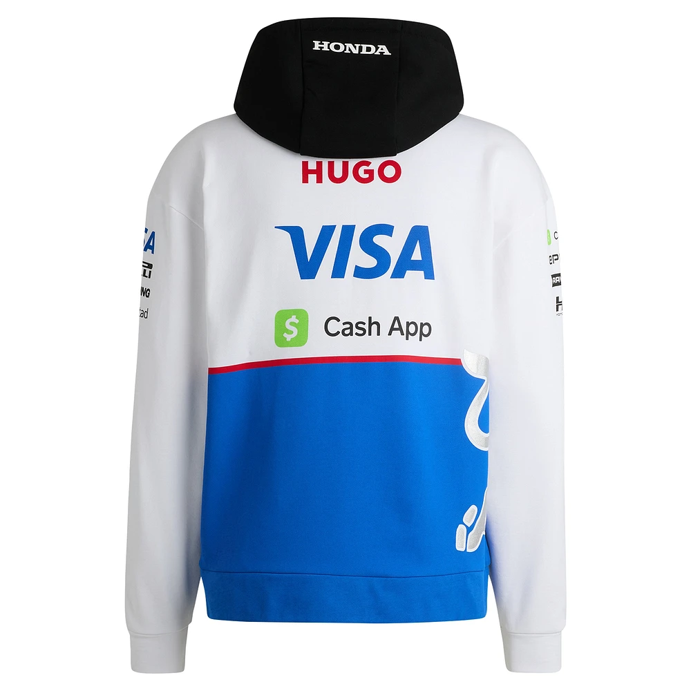 Sweat à capuche entièrement zippé RB 2023 Cash App pour homme Hugo Boss Royal/White