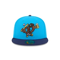 Casquette ajustée 59FIFTY bleue New Era pour homme, thème Reading Fightin Phils, soirées à