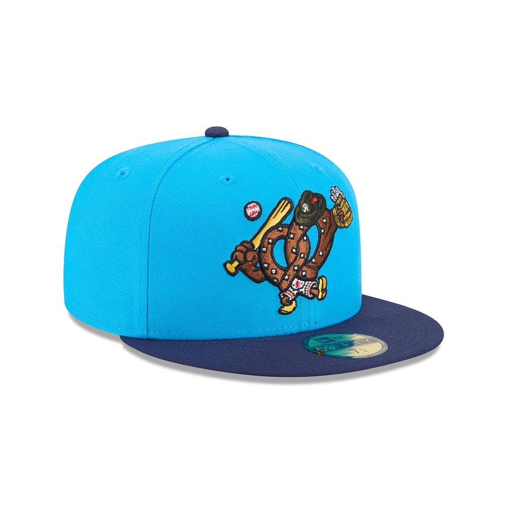 Casquette ajustée 59FIFTY bleue New Era pour homme, thème Reading Fightin Phils, soirées à