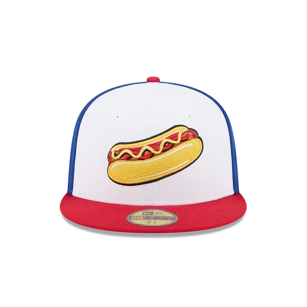 Casquette ajustée 59FIFTY blanche New Era pour homme, thème Reading Fightin Phils