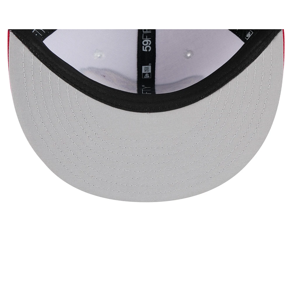 Casquette ajustée 59FIFTY blanche New Era pour homme, thème Reading Fightin Phils