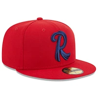 Men's New Era Red Reading Phillies Authentic Collection Alternate Logo 59FIFTY Fitted Hat