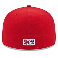 Men's New Era Red Reading Phillies Authentic Collection Alternate Logo 59FIFTY Fitted Hat