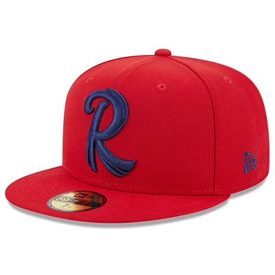 Men's New Era Red Reading Phillies Authentic Collection Alternate Logo 59FIFTY Fitted Hat