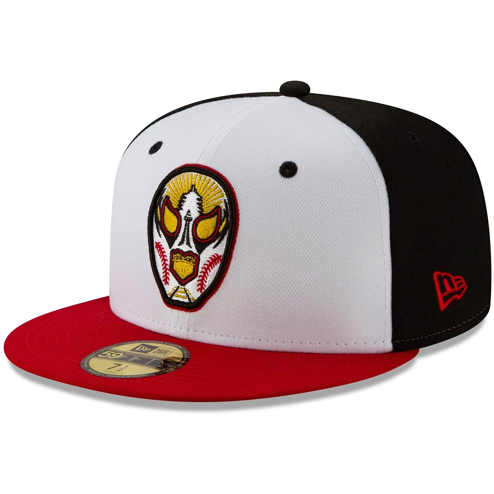 Men's New Era White/Red Luchadores de Reading Copa la Diversion 59FIFTY Fitted Hat