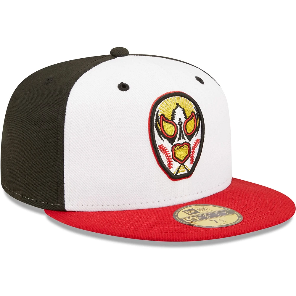 Men's New Era White/Red Luchadores De Reading Copa La Diversion 59FIFTY Fitted Hat