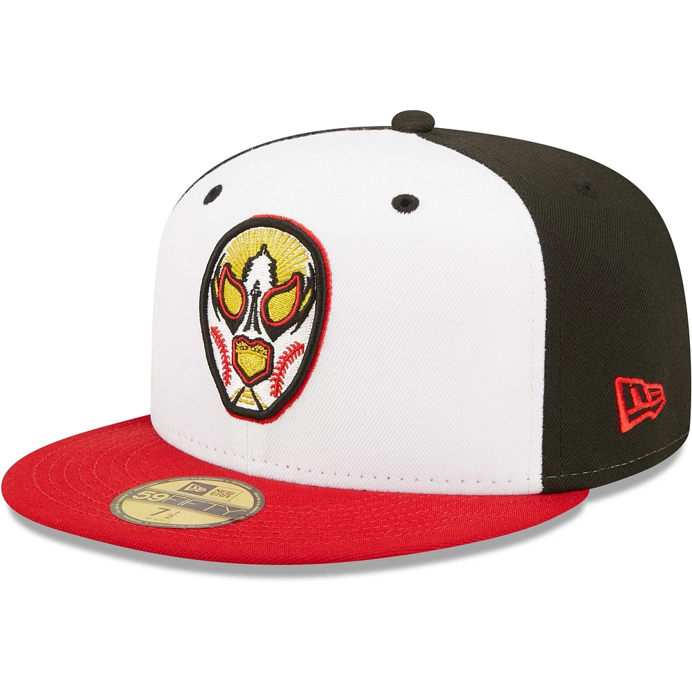 Men's New Era White/Red Luchadores De Reading Copa La Diversion 59FIFTY Fitted Hat