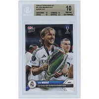Luka Modric Real Madrid 2024-25 Topps Now UCL Club Record: Most Decorated Los Blancos Player #4 BGS Authenticated 10 Card - 10,10,10,9.5 Subgrades