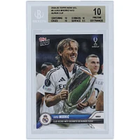 Luka Modric Real Madrid 2024-25 Topps Now UCL Club Record: Most Decorated Los Blancos Player #4 BGS Authenticated 10 Card - 10,10,10,9.5 Subgrades