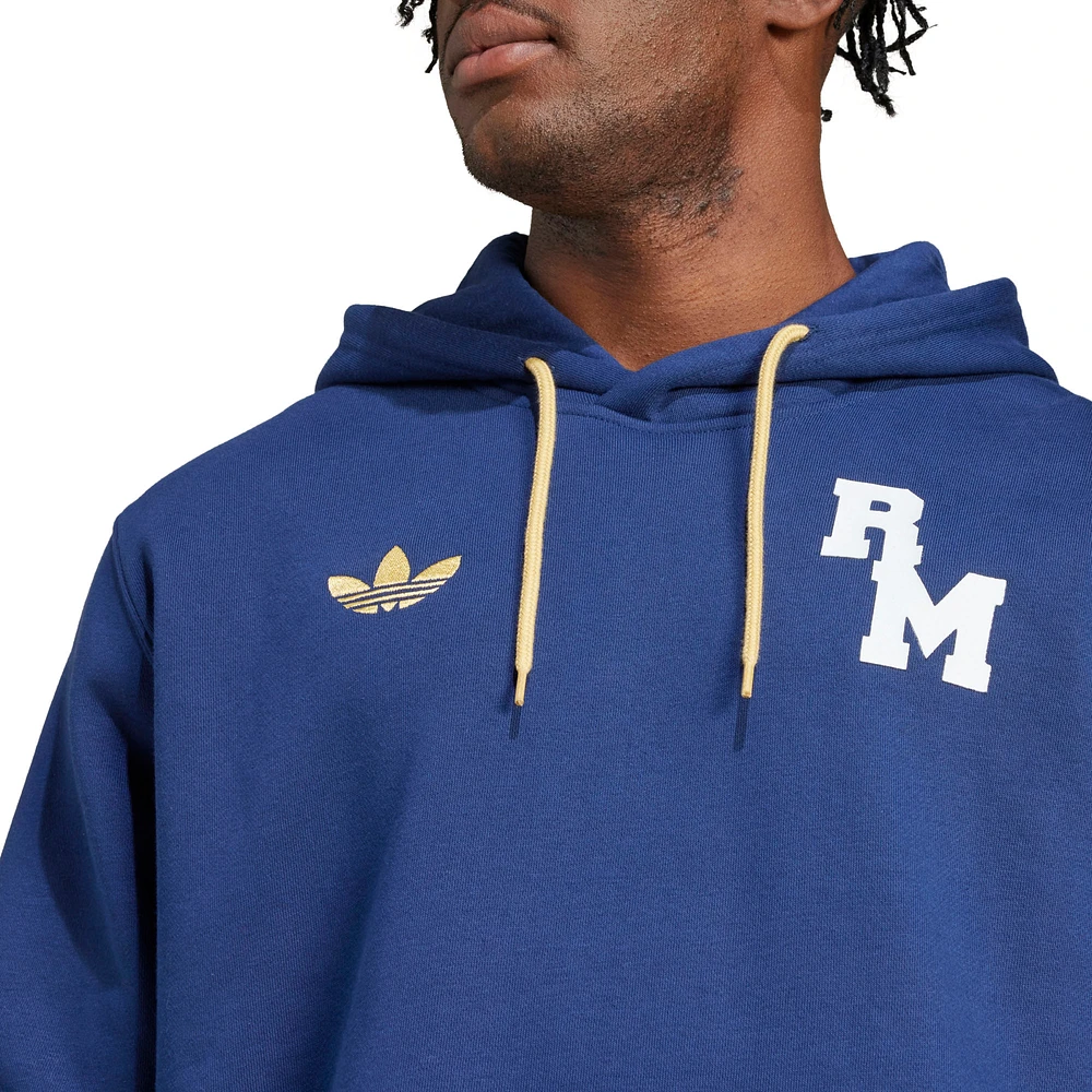 Sweat à capuche adidas Originals bleu marine Real Madrid Varsity Pack pour homme