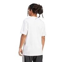 Men's adidas  White Real Madrid Three-Stripe Wordmark T-Shirt