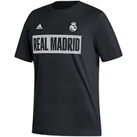 T-shirt adidas Real Madrid Culture Bar noir pour homme