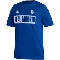 Men's adidas Blue Real Madrid Culture Bar T-Shirt