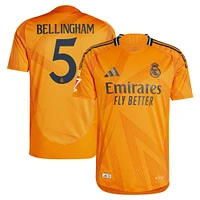 Maillot adidas Jude Bellingham orange Real Madrid 2024/25 extérieur authentique pour homme