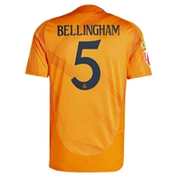 Maillot adidas Jude Bellingham orange Real Madrid 2024/25 extérieur authentique pour homme