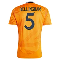 Maillot adidas Jude Bellingham pour homme, réplique du Real Madrid 2024/25 extérieur, orange