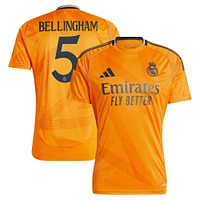 Maillot adidas Jude Bellingham pour homme, réplique du Real Madrid 2024/25 extérieur, orange