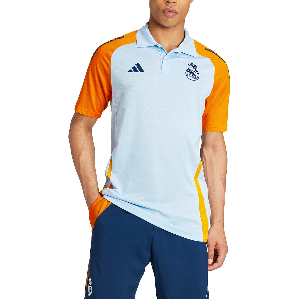 Polo adidas Real Madrid Tiro 24 bleu clair pour homme