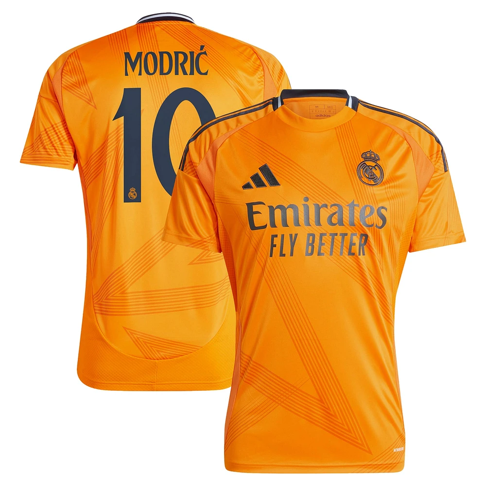 Men's adidas Luka Modric Orange Real Madrid 2024/25 Away Replica Player Jersey