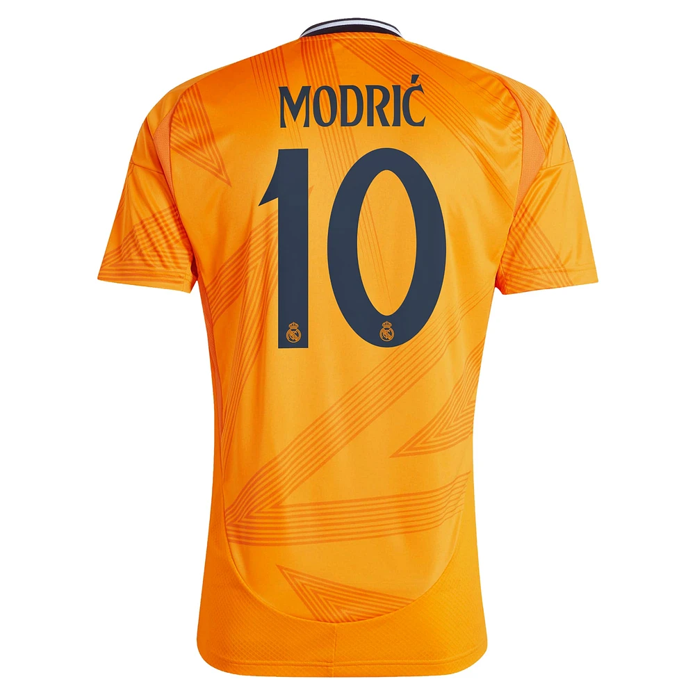 Men's adidas Luka Modric Orange Real Madrid 2024/25 Away Replica Player Jersey