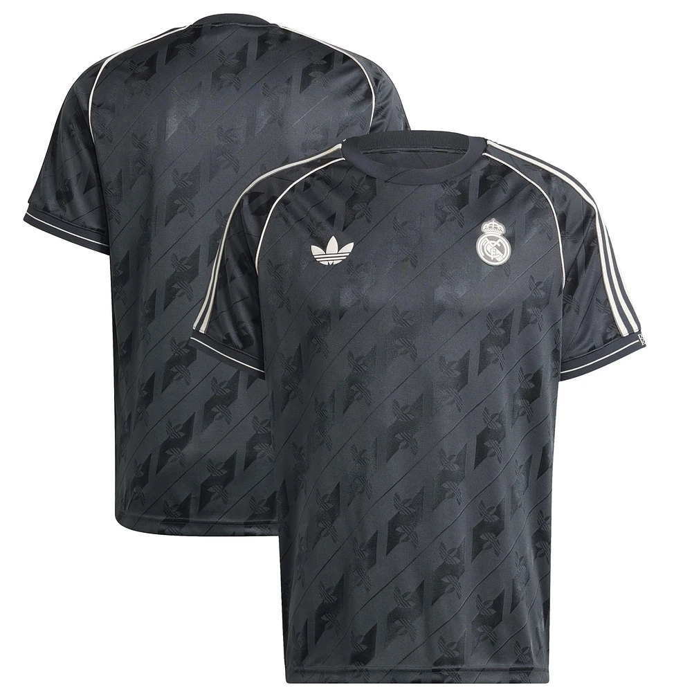 Men's adidas Originals Charcoal Real Madrid Lifestyler Jersey