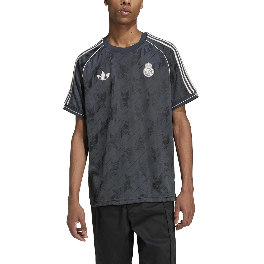 Men's adidas Originals Charcoal Real Madrid Lifestyler Jersey