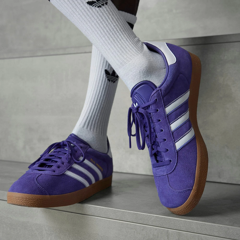 Men's adidas Originals  Purple Real Madrid Terrace Icons Collection Gazelle Shoes