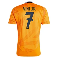 Men's adidas Vini Jr. Orange Real Madrid 2024/25 Away Replica Player Jersey