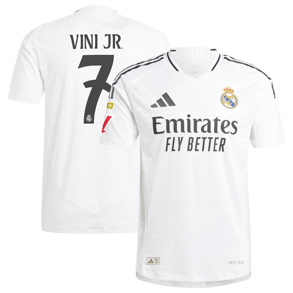 Men's adidas Vini Jr. White Real Madrid 2024/25 Home Authentic Player Jersey