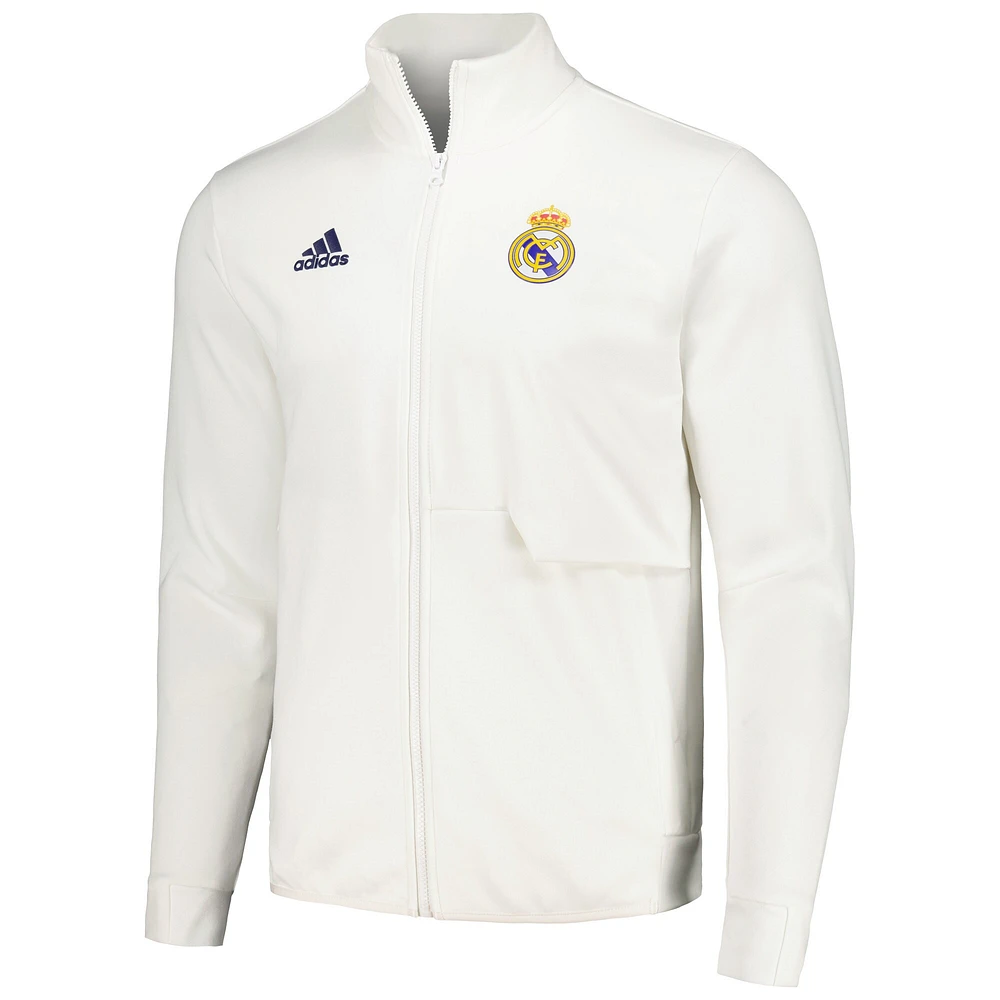 Veste Anthem Full-Zip du Real Madrid 2023/24 adidas pour homme - Blanc