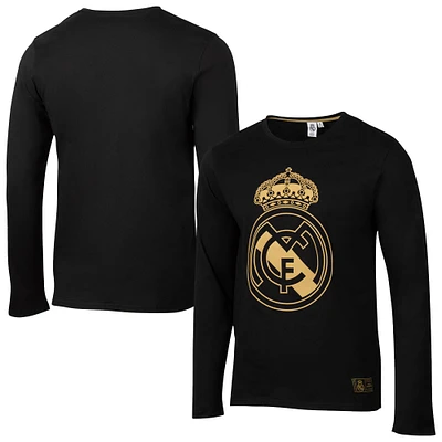 Men's Black Real Madrid Core Long Sleeve T-Shirt