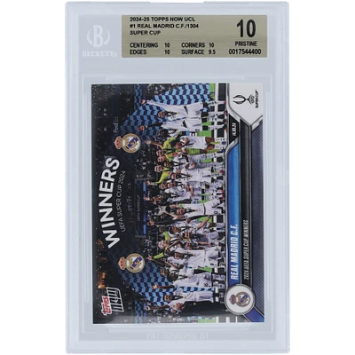Real Madrid CF 2024-25 Topps Now UCL 2024 UEFA Super Cup Winners #1 BGS Authenticated 10 Card - 10,10,10,9.5 Subgrades