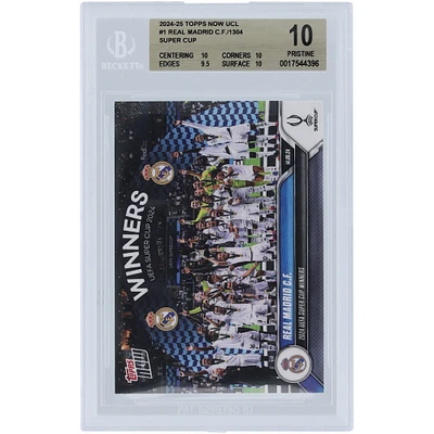 Real Madrid CF 2024-25 Topps Now UCL 2024 UEFA Super Cup Winners #1 BGS Authenticated 10 Card - 10,10,9.5,10 Subgrades