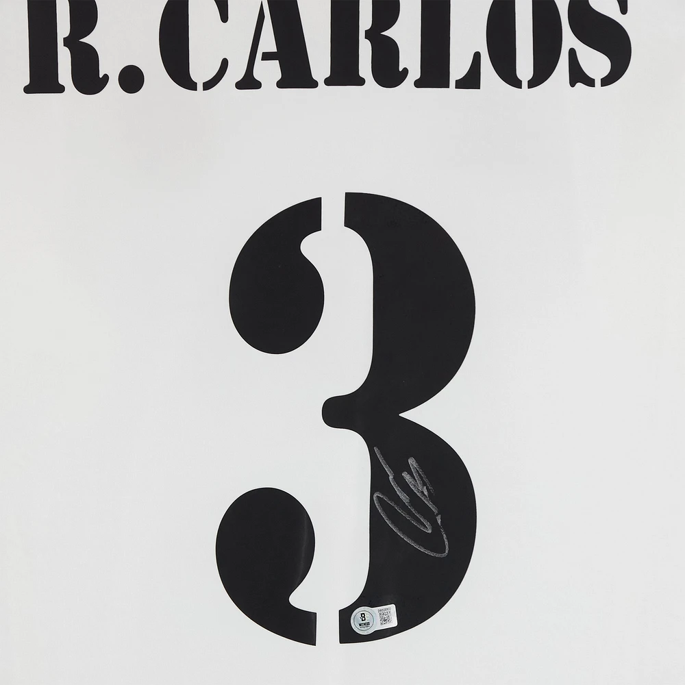 Roberto Carlos Real Madrid Autographed 2024-25 White Home adidas Jersey - BAS