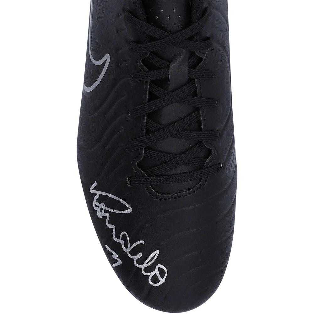 Ronaldo Real Madrid Autographed Black Nike Tiempo Soccer Cleat