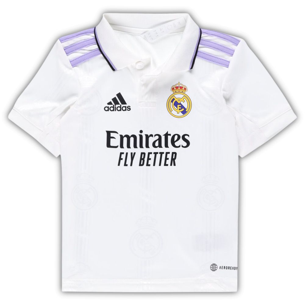 Real Madrid adidas Toddler 2022/23 Home Mini Kit - White