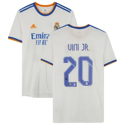 Vini Jr. Real Madrid Fanatics Authentic Autographed adidas Jersey - White