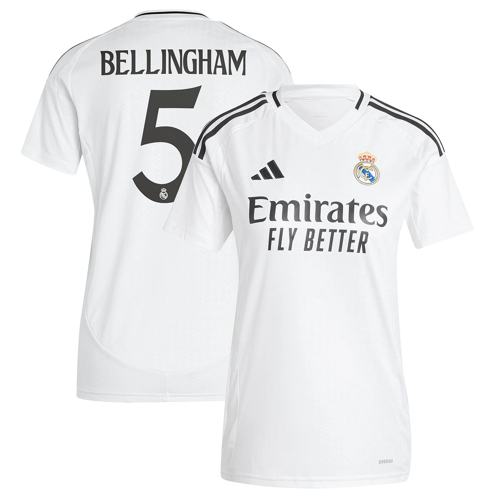 Women's adidas Jude Bellingham White Real Madrid 2024/25 Home Replica Player Jersey