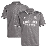 Youth adidas Originals  Charcoal Real Madrid 2024/25 Third Replica Jersey