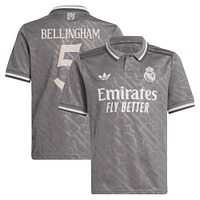 Maillot de joueur réplique adidas Originals Jude Bellingham anthracite Real Madrid 2024/25 pour jeunes