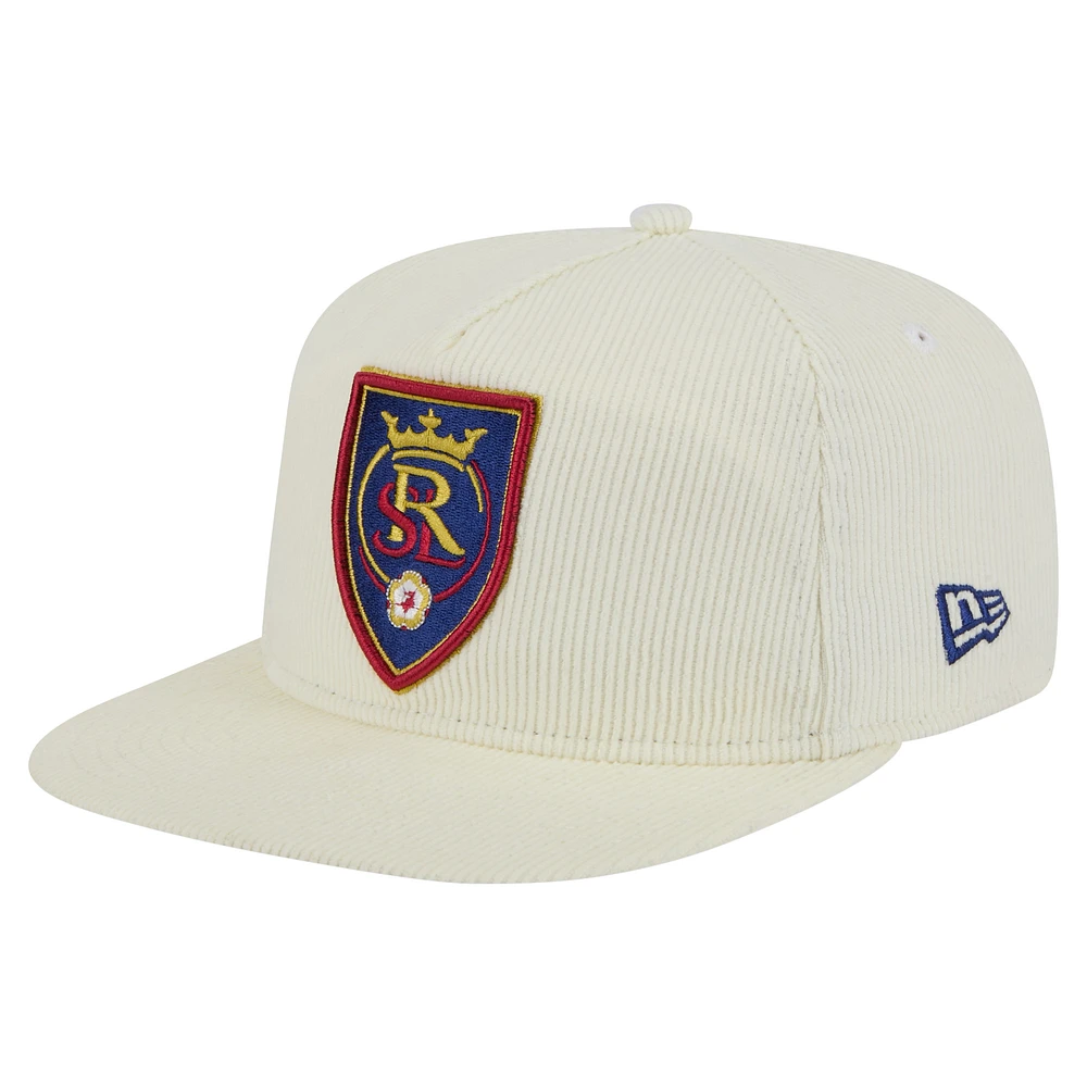Men's New Era  Cream Real Salt Lake 2025 Kickoff Snapback Golfer Hat