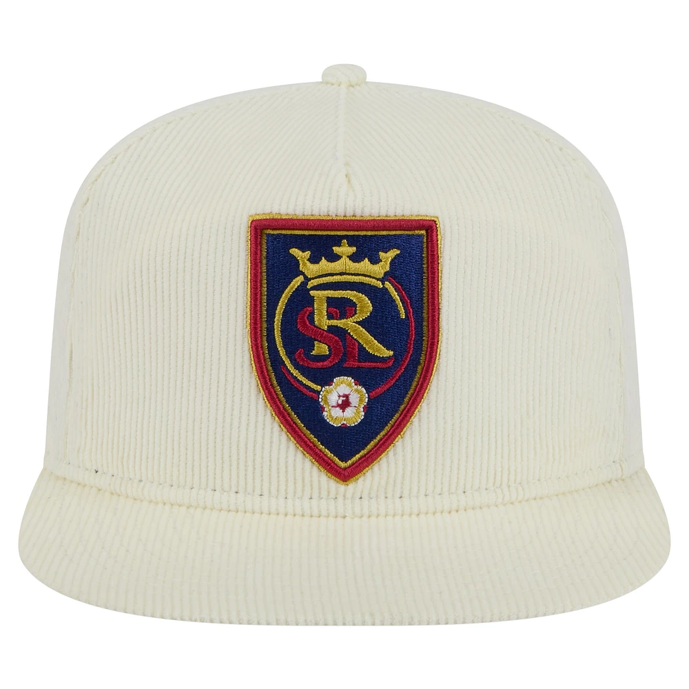 Men's New Era  Cream Real Salt Lake 2025 Kickoff Snapback Golfer Hat