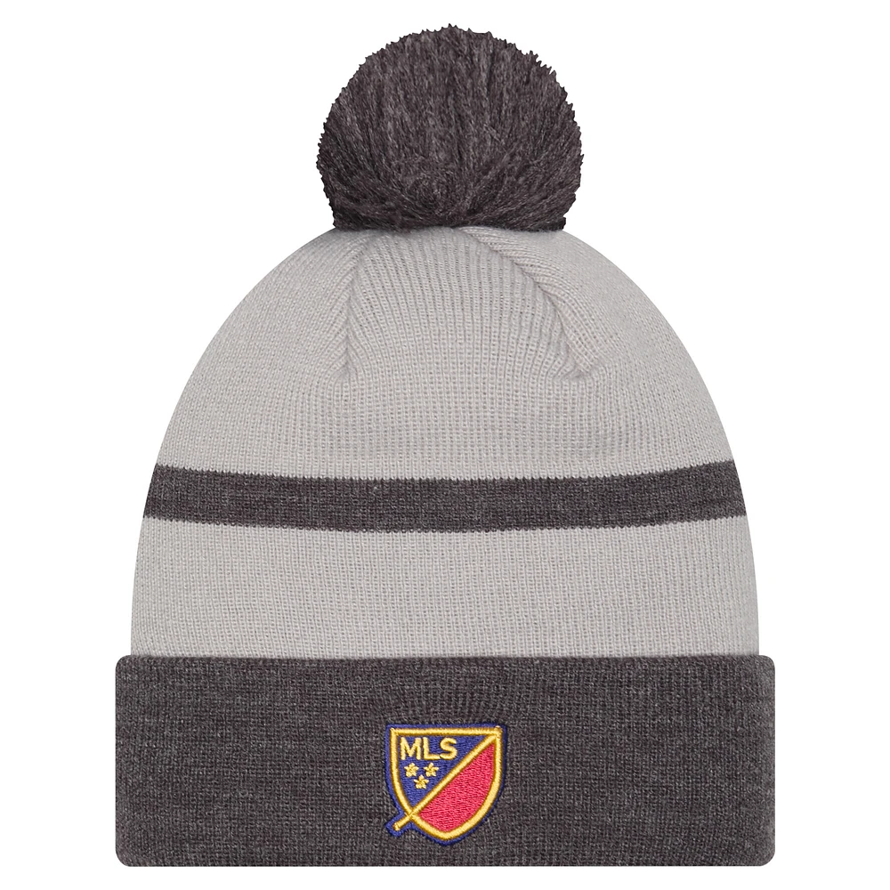 Men's New Era  Gray Real Salt Lake 2025 Kickoff Cuffed Knit Hat with Pom