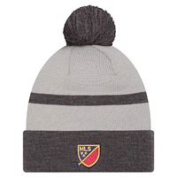 Men's New Era  Gray Real Salt Lake 2025 Kickoff Cuffed Knit Hat with Pom