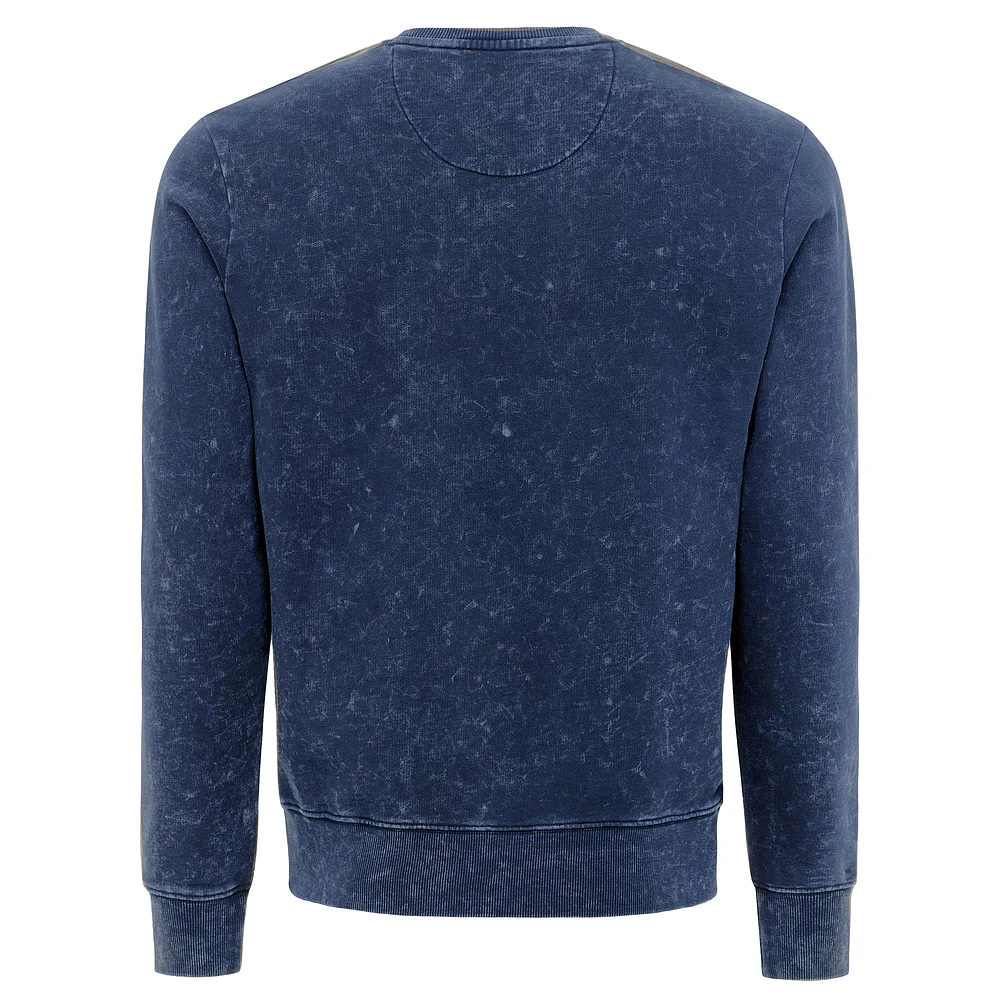 Men's Sportiqe  Navy Real Salt Lake Distressed Freddy Pullover Sweatshirt