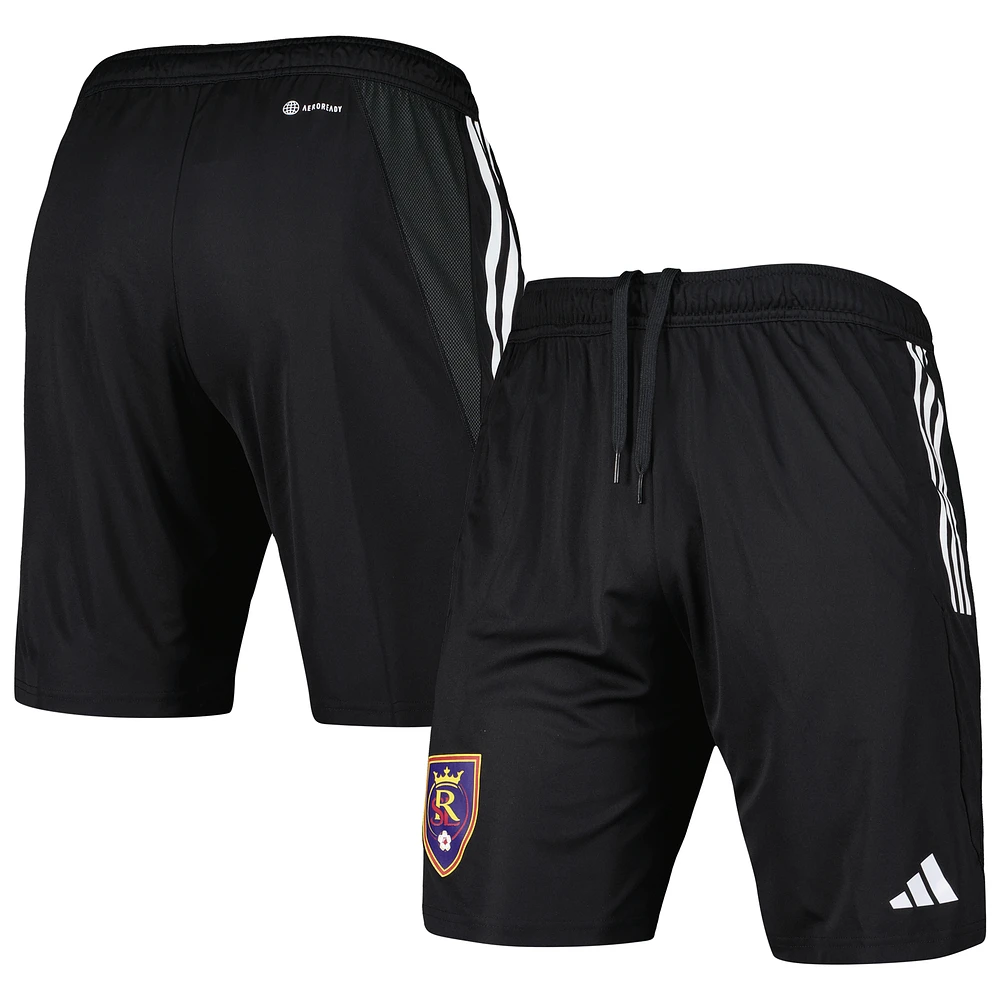 Short d'entraînement adidas Real Salt Lake 2023 On-Field AEROREADY noir pour homme