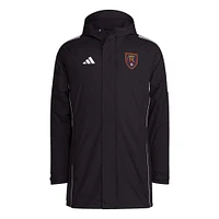 Men's adidas Black Real Salt Lake Tiro 24 Full-Zip Hoodie Winter Parka