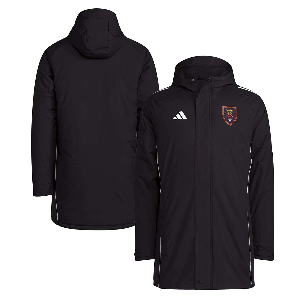 Parka d'hiver à capuche entièrement zippée adidas Real Salt Lake Tiro 24 pour hommes