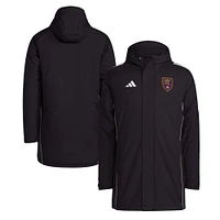 Men's adidas Black Real Salt Lake Tiro 24 Full-Zip Hoodie Winter Parka