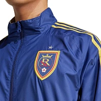 Men's adidas Blue/White Real Salt Lake 2025 Anthem Reversible Full-Zip Jacket